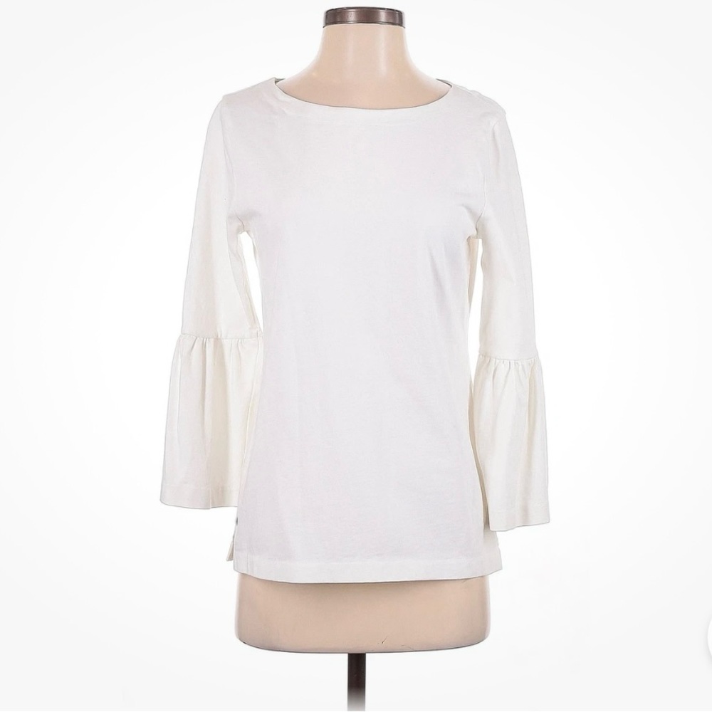 White Bell Sleeve Top